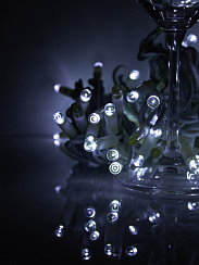 Гирлянда Kurato B002 НИТЬ белый провод, 10 метров, 100 диодов (белый холодный)