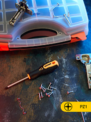 Отвертка Rexant крестовая PZ 1х75 мм, двухкомпонентная рукоятка