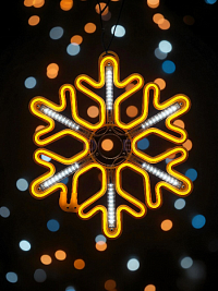 Подвесная фигура СНЕЖИНКА 35x35 см, с холодным мерцанием (белый теплый) AB67