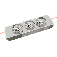 Светодиодный модуль для тонких шрифтов RoRi 3LED 12В 0.72Вт 70-75Лм 160гр IP67 белый 7500K