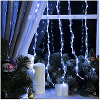 Гирлянда Kurato ВОДОПАД прозрачн.провод, 3x2 метра, 200 диодов (белый холодный)