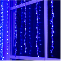 Гирлянда Kurato ВОДОПАД прозрачн.провод, 3x2 метра, 200 диодов (синий)
