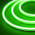 Гибкий неон Kurato СИЛИКОН DC 24В, 8х16, 2835, 100SMD, рез 1 см, зеленый (бухта 50 м)