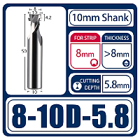 Фреза 8-10D-5,8 для материалов >8 мм