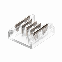 Коннектор Кн-3-10 для SMD ленты 5PIN 10мм прямой