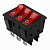 Переключатель клавишный KCD3-3 16A~250V, 30A~125V, черный