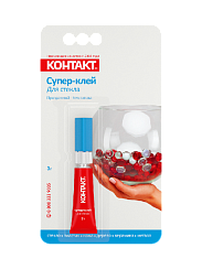 Супер-клей "КОНТАКТ" для стекла, 3 г