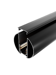 Магнитный шинопровод подвесной, d=50 мм, 2 метра (чёрный)