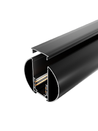 Магнитный шинопровод подвесной, d=50 мм, 2 метра (чёрный)