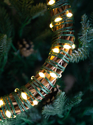 Гирлянда Kurato КАПЛЯ темн.провод, 10 метров, 100 диодов (белый теплый)