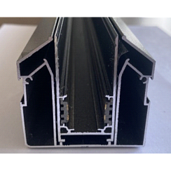 Магнитный шинопровод + профиль-держатель для натяжных потолков, 2 метра (чёрный)