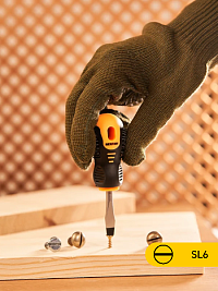 Отвертка Rexant шлицевая SL 6х40 мм, двухкомпонентная рукоятка