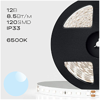 Светодиодная лента IP33 12В SMD 335 120LED 8,5Вт 6500K (торцевого свечения) (катушка 5 м)