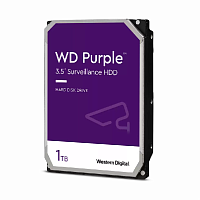 HDD Western Digital WD Purple 3.5", 1 Тб, SATA III, 5400 об/мин, для видеонаблюдения