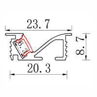 Профиль врезной YF871 silver