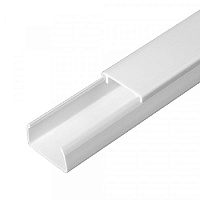 Кабель-канал белый 40x40 ПВХ, 2-й замок, Промрукав (упак. 60 м)