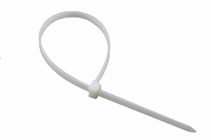 Хомут-стяжка кабельная нейлоновая Rexant 150x2,5 мм, белая (упак. 100 шт)