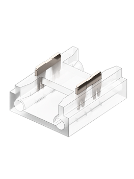 Коннектор Кн-3-08 для COB и SMD ленты 2PIN 8мм прямой