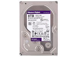 HDD Western Digital WD Purple 3.5", 8 Тб, SATA III, 7200 об/мин, для систем видеонаблюдения, REF
