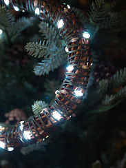 Гирлянда Kurato КАПЛЯ темн.провод, 10 метров, 100 диодов (белый холодный)