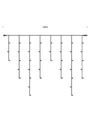 Гирлянда Kurato B001 БАХРОМА 3-5-7-5 темн.провод, 600x70 см, 240 диодов (синий)