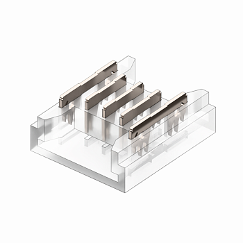Коннектор Кн-3-10 для SMD ленты 5PIN 10мм прямой