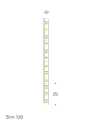 Светодиодная лента Kurato 5мм IP33 24В SMD 2835 120LED 10Вт CRI80 2700K (катушка 5 м)
