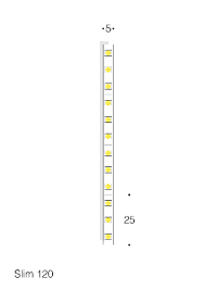 Светодиодная лента Kurato 5мм IP33 24В SMD 2835 120LED 10Вт CRI80 2700K (катушка 5 м)