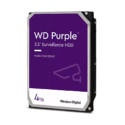 HDD Western Digital WD Purple 3.5", 4 Тб, SATA III, 5400 об/мин, для систем видеонаблюдения, REF