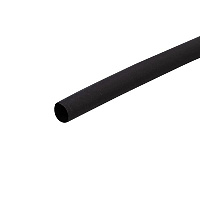 Термоусаживаемая трубка Rexant 3,0/1,5 мм черная (ролик 2,44 м)