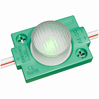 Модуль для торцевой засветки 1LED 12В 1.5Вт 130Лм 15x45гр. SMD3030 зеленый (20 штук)