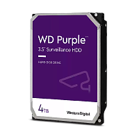 HDD Western Digital WD Purple 3.5", 4 Тб, SATA III, 5400 об/мин, для видеонаблюдения