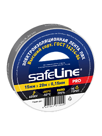 Изолента Safeline 15/20 серо-стальной