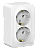 Schneider Electric Blanca розетка наружн. 2 поста, 16A, 250В, без шторок (белый)