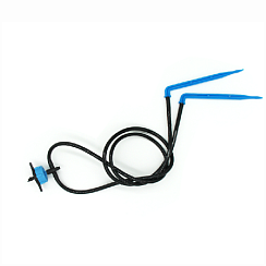 Капельница-колышек с лабиринтом Г-образная 15 см для 2 растений