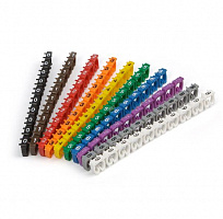 Маркеры (клипсы) на кабель Ripo, защелкивающиеся, 10 цветов, диаметр 4,0-5,5 мм, 0-9 (100 шт)