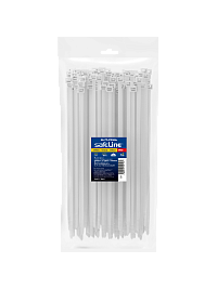 Хомут-стяжка кабельная нейлоновая Safeline 7.6x200-W-100 белая (100 шт.)