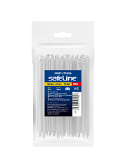 Хомут-стяжка кабельная нейлоновая Safeline 2.5x160-W-100 белая (100 шт.)